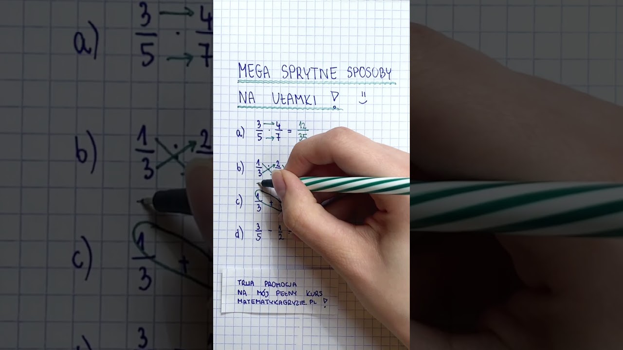 Mega sprytny spos&oacute;b na dodawanie, odejmowanie, mnożenie i dzielenie ułamk&oacute;w ✅