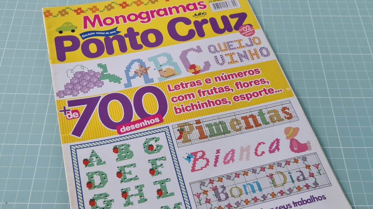 Revista Monograma Ponto Cruz _Coleção Toque e sinta n°2 Ano 1