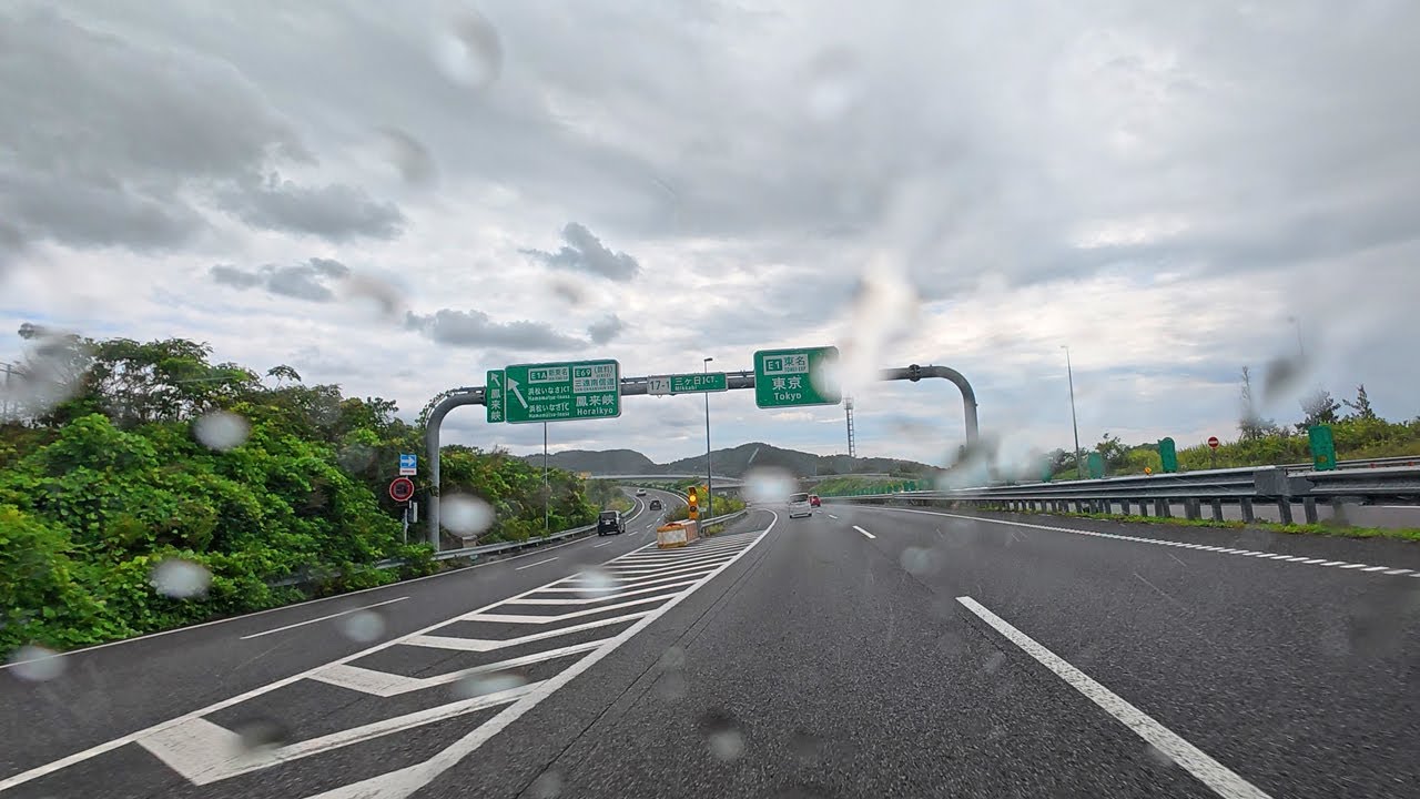 東名高速道路をドライブ Vol.2　赤塚PAから三方原PAまで　Driving on Tomei Expressway from Aichi Prefecture toward Tokyo