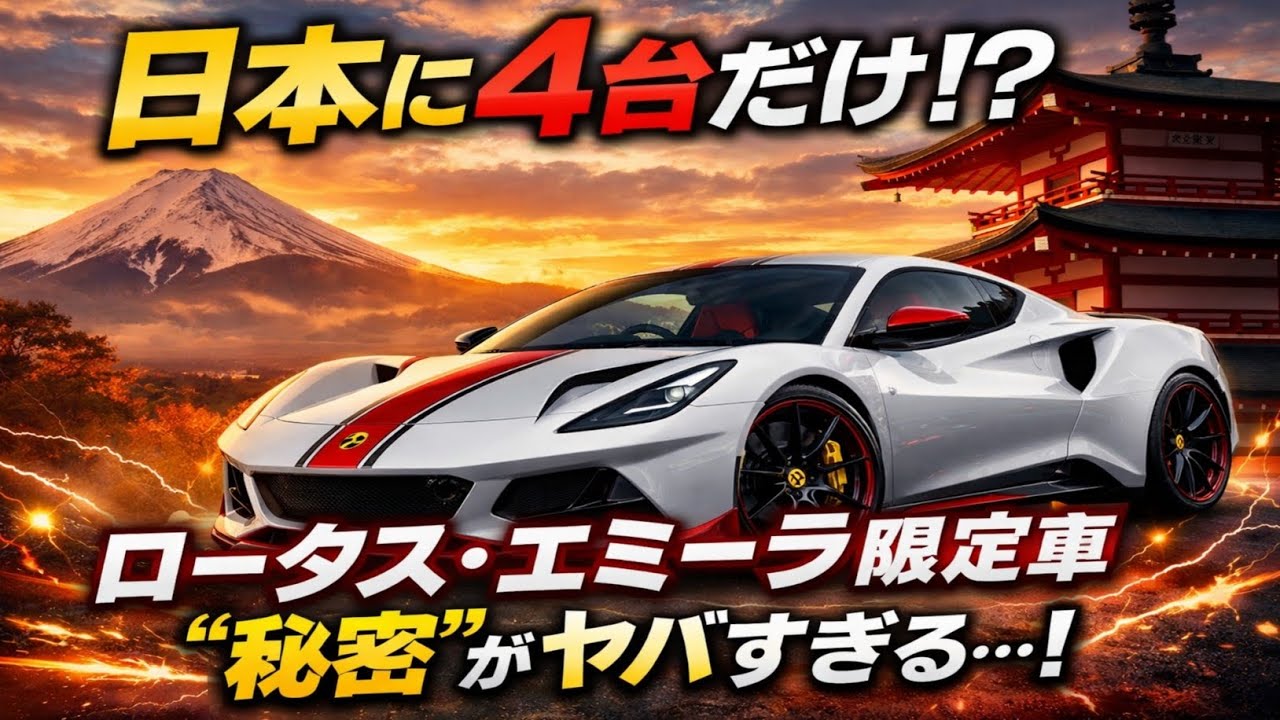 🚀🇯🇵【日本に4台だけ!?】ロータス・エミーラ限定車の“秘密”がヤバすぎる…！