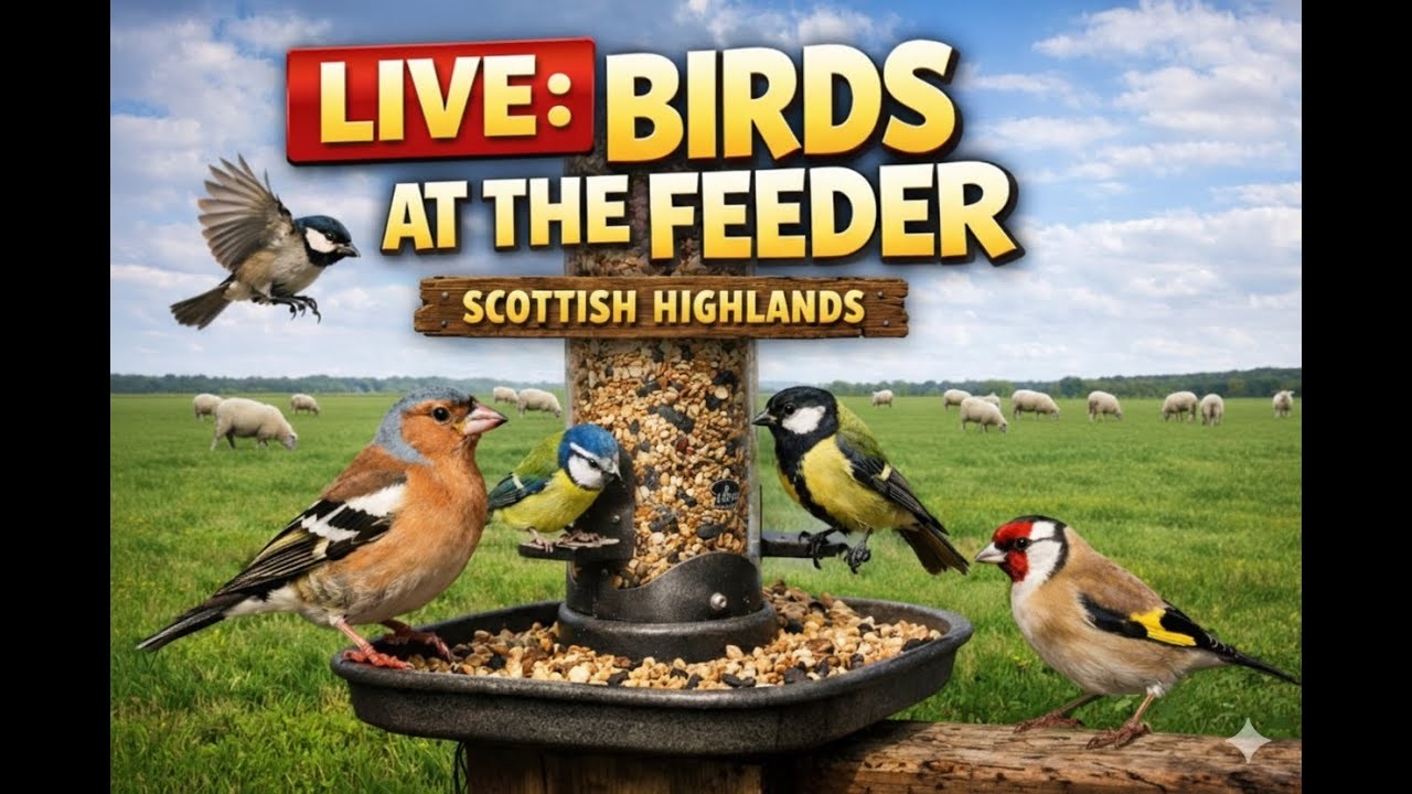 🔴Live Scotland Interactive Wild Bird Feeder Cam 🐦