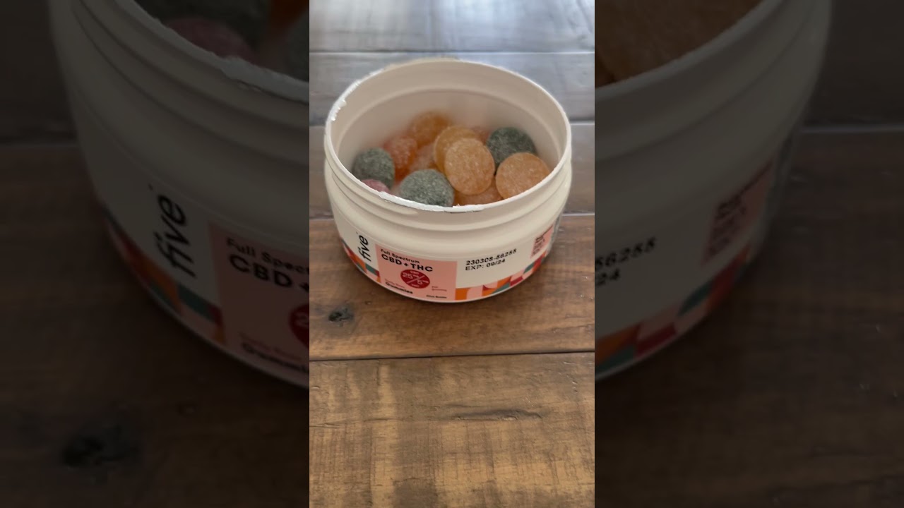 Five CBD + THC Gummies Review in 60 Seconds! #cbdlife #thc #fivecbd #gummies