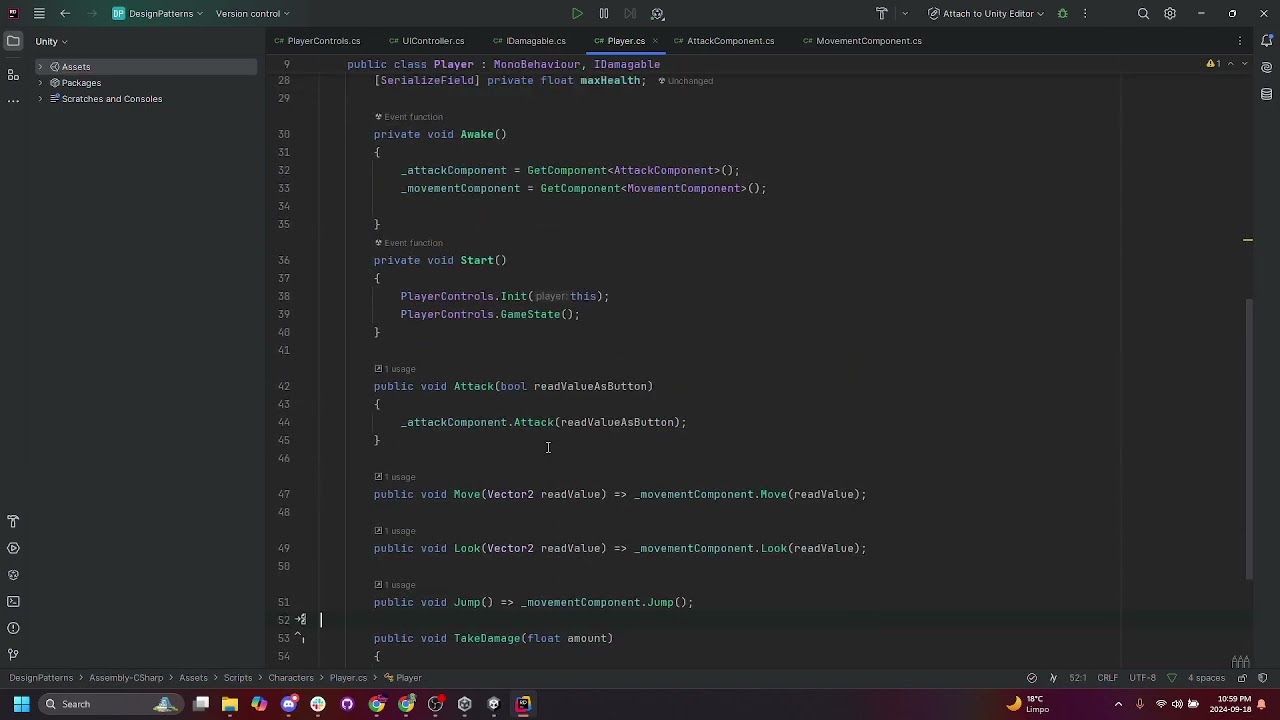 Unity Observer Design Pattern -- Notify objects when things happen