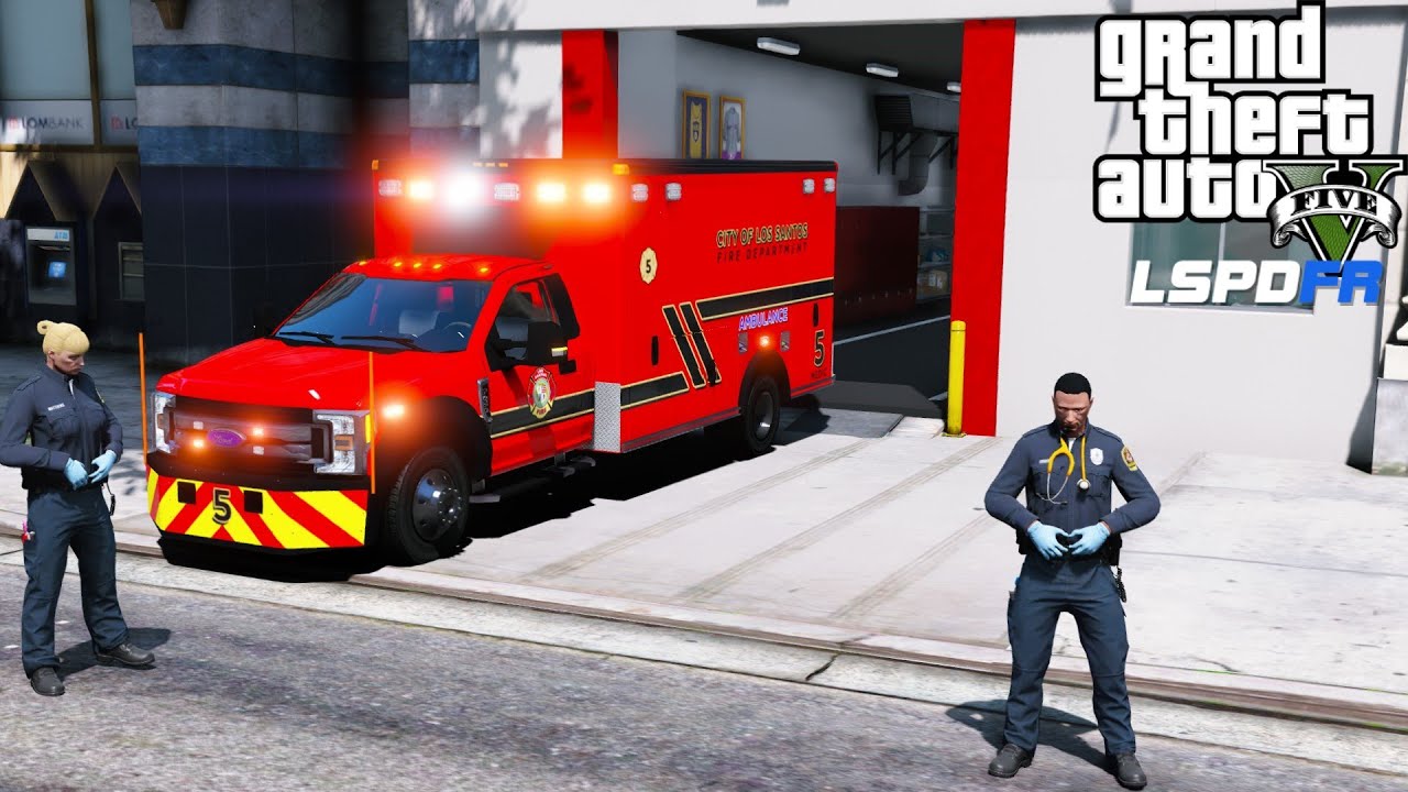 Мод GTA 5 Paramedic Mod: пожарная машина Ford F-450 Лос-Сантоса, реагирующая на экстренные вызовы