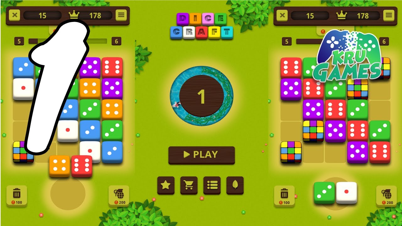 Dice Craft - 3D Merge Puzzle Gameplay Walkthrough #1 (Android, IOS)