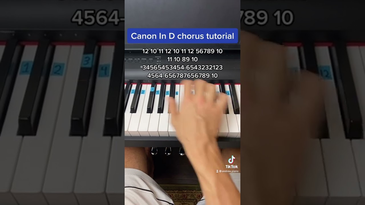 Canon In D easy piano tutorial!