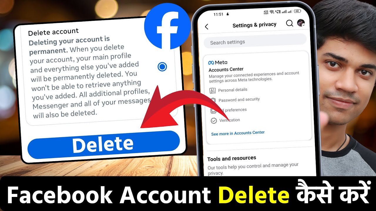 Facebook Account Delete Kaise Kare | fb id account delete kaise kare How To Delete Facebook Account