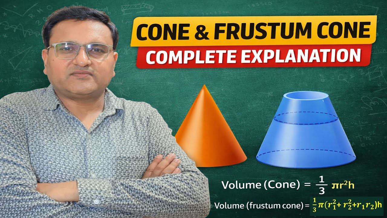 Surface Area And Volume | Mensuration 3D | Remember Formulas for lifetime | Cone | by SP SAINI