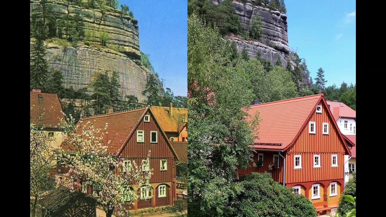 Vergleiche - früher und heute  (Zittauer Gebirge)