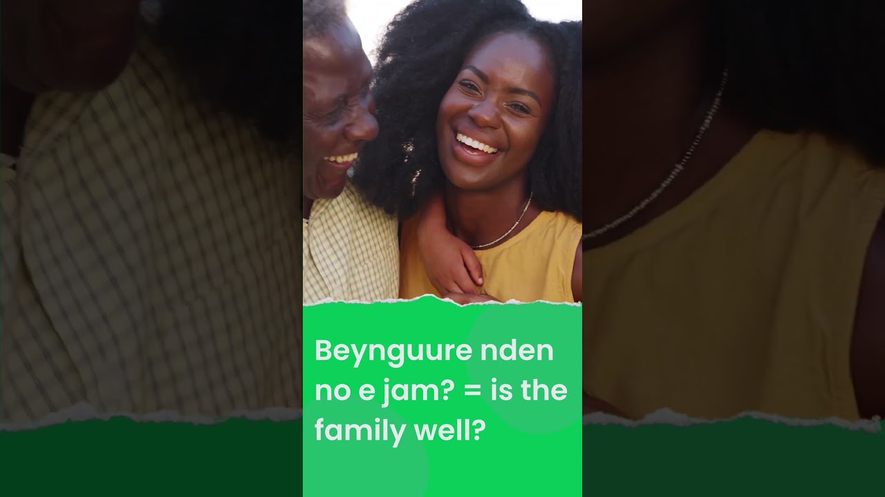 Pulaar lesson #10 | Beynguure nden no e jam? = is the family well? | #shots #pulaar #pulaar_fulbe