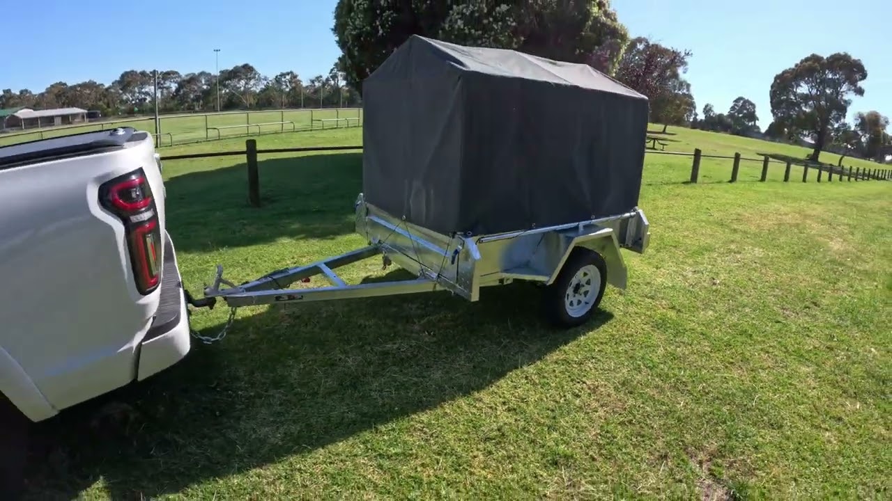 Trailer Supplies 6x4 galvanised trailer with canvas cover