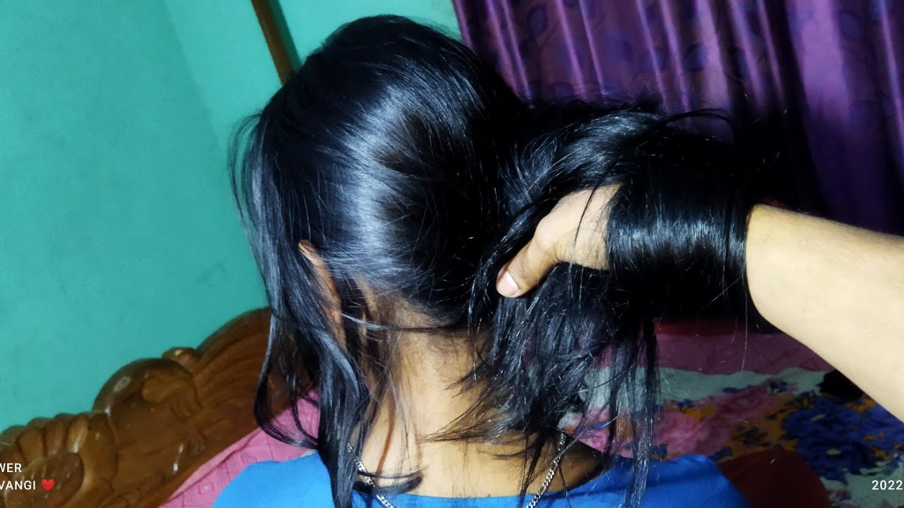 Black And Thick Long Hair Hurd Pulling | Beautiful Hair Pulling And Play For Husband |