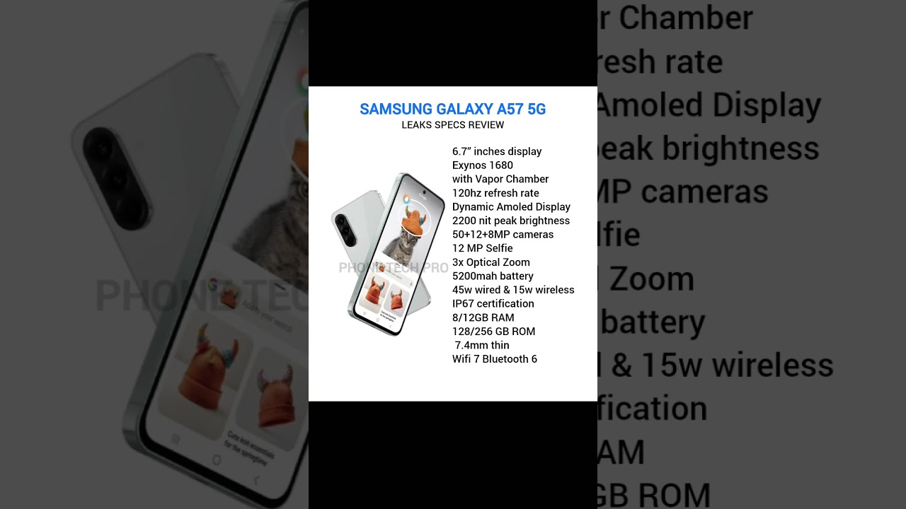 Samsung Galaxy A57 5g leaks Specs Review