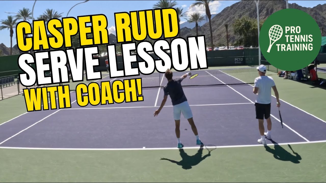 Casper Ruud Serve Lesson With Coach 2024