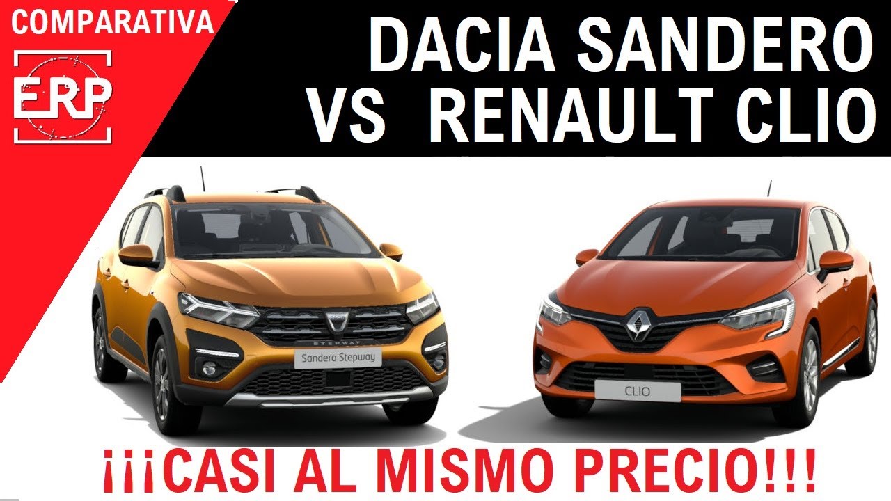 Dacia SANDERO / Stepway VS Renault CLIO | COMPARATIVA de precio  y equipamiento ¿¿LOW COST??