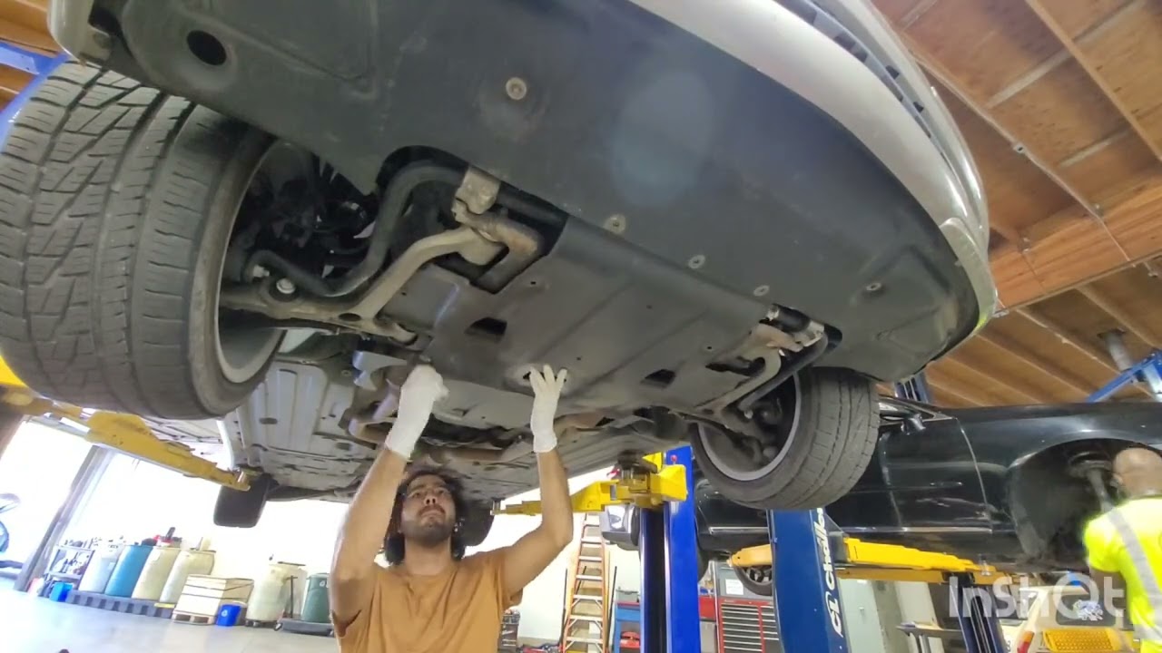 2004 Mercedes E500 4matic W211 M113 engine oil change with oil suction pump
