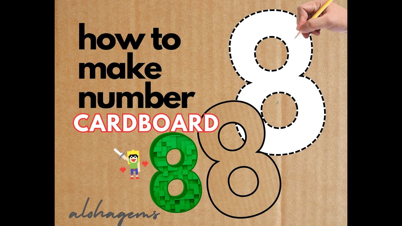 How to Make a Number 8 Cardboard Base for Pi&ntilde;ata | Easy DIY Tutorial (14-Inch)