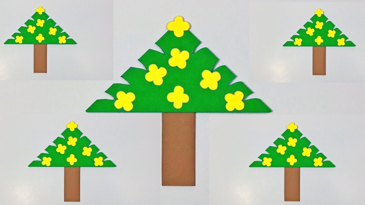 DIY Christmas Tree Bookmark Design - Paper Christmas Tree Garland Tutorial