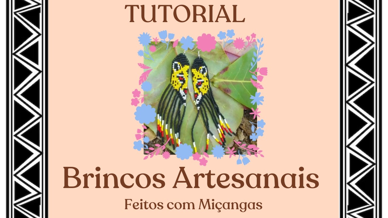 Tutorial Brinco de ONÇA PINTADA. PASSO PASSO PARTE UNICA.