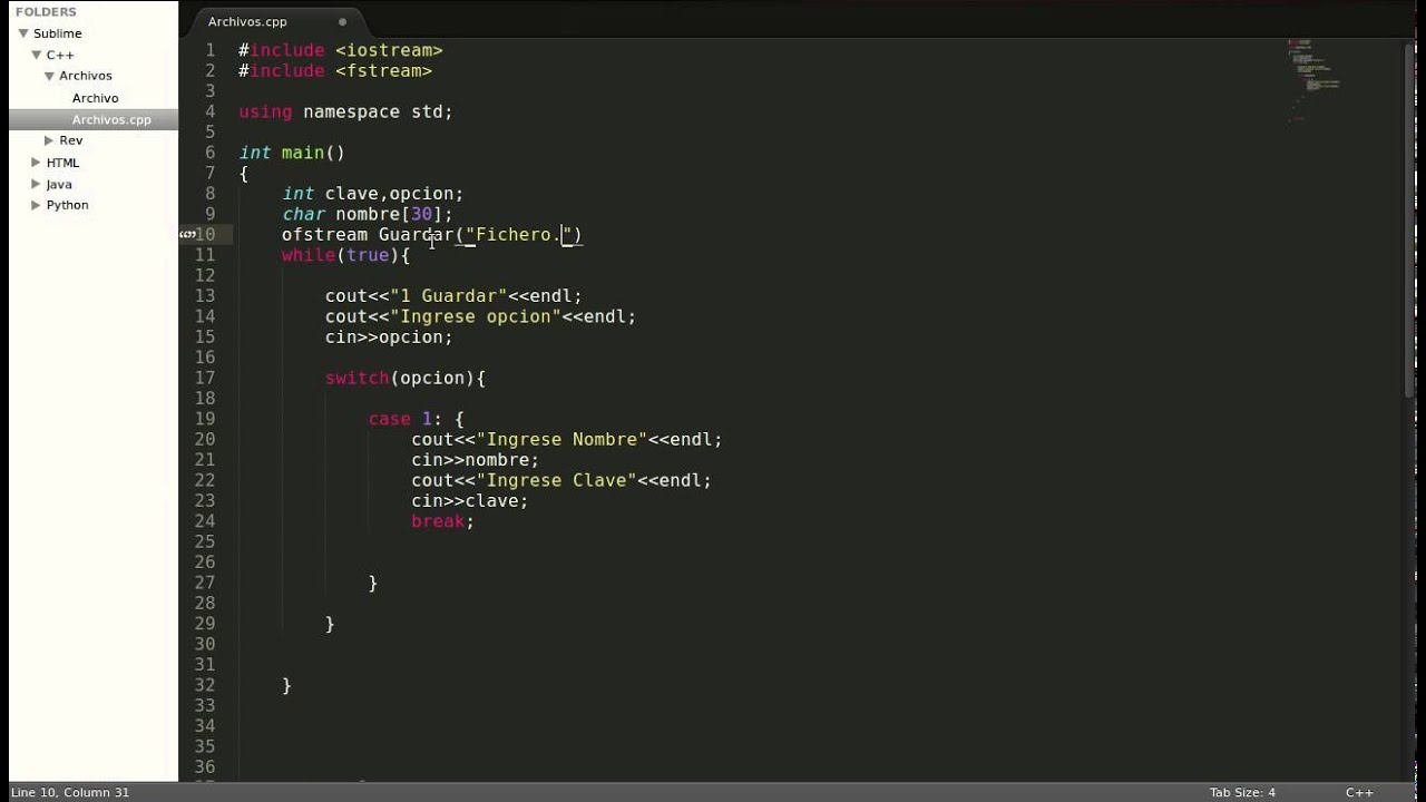 Guardar Registros en Ficheros, C++