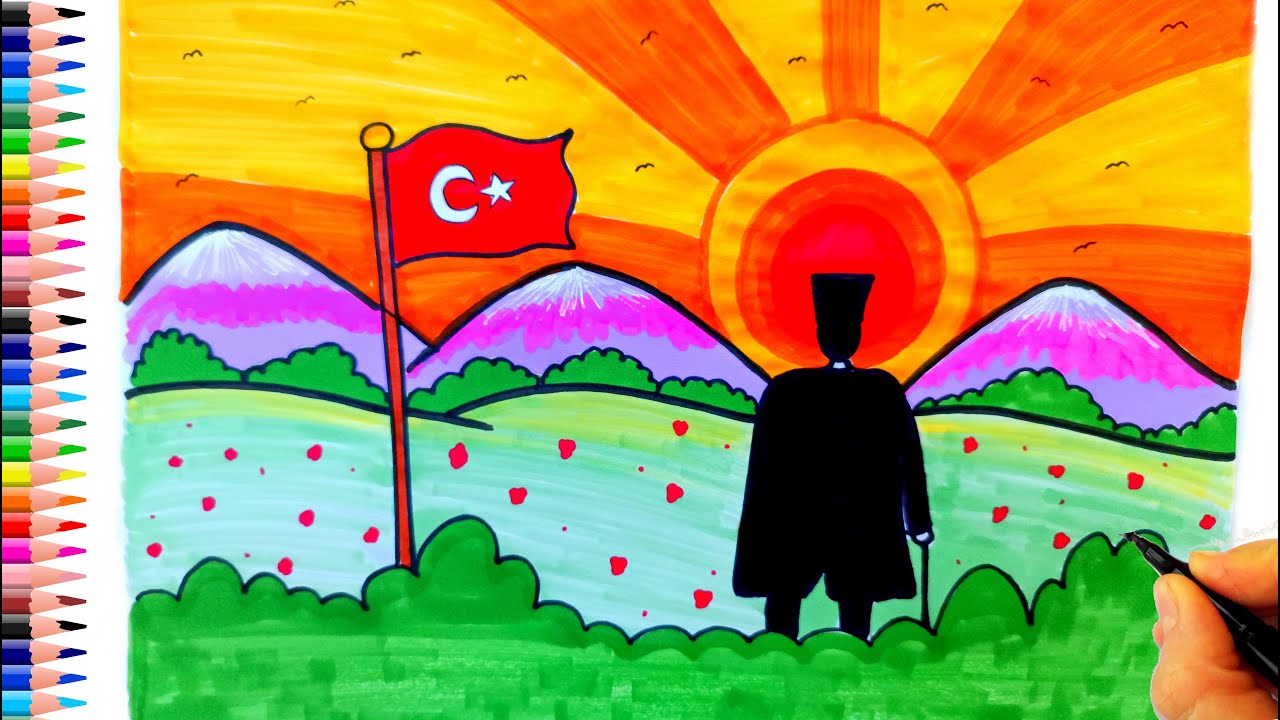 RAHAT UYU ATAM! - 10 Kasım Atatürk'ü Anma Günü Çizimleri - 10 Kasım Resimleri - 10 Kasım Çizimleri