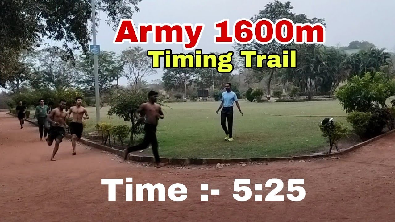Army 1600m Timing Trail | 5:25 Time | Rajkot Physical Academy | indian Army #indianarmy 