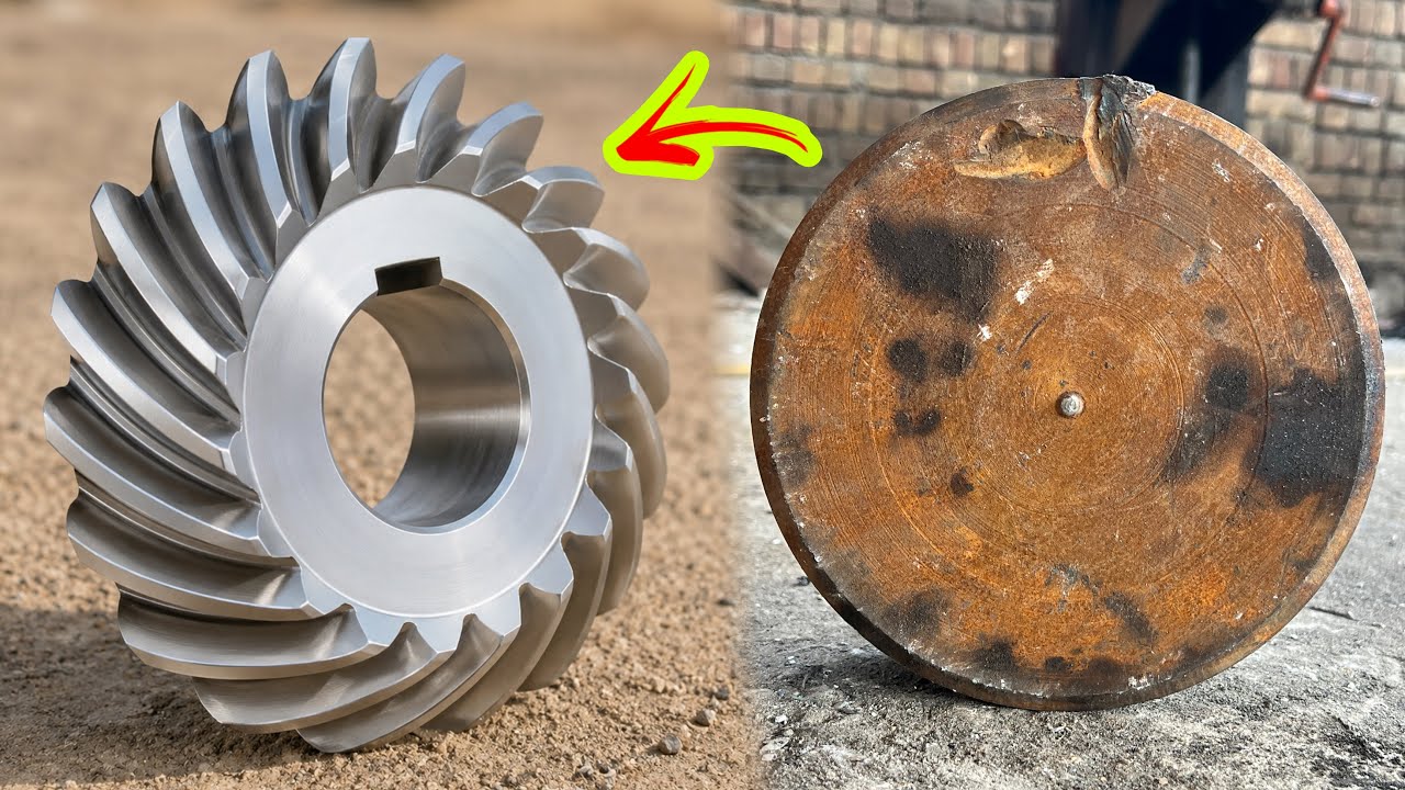 😱 Dangerous Milling Machine Work! Afghan Mechanic Built a Zero-Meter Spiral Bevel Gear from Scratch