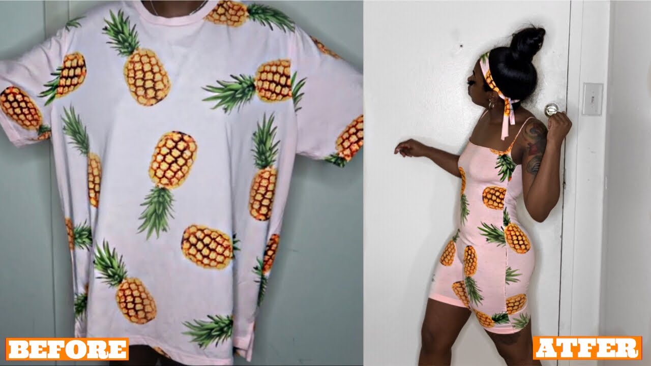 DIY OVERSIZED T-SHIRT INTO ROMPER | SUZIEEE