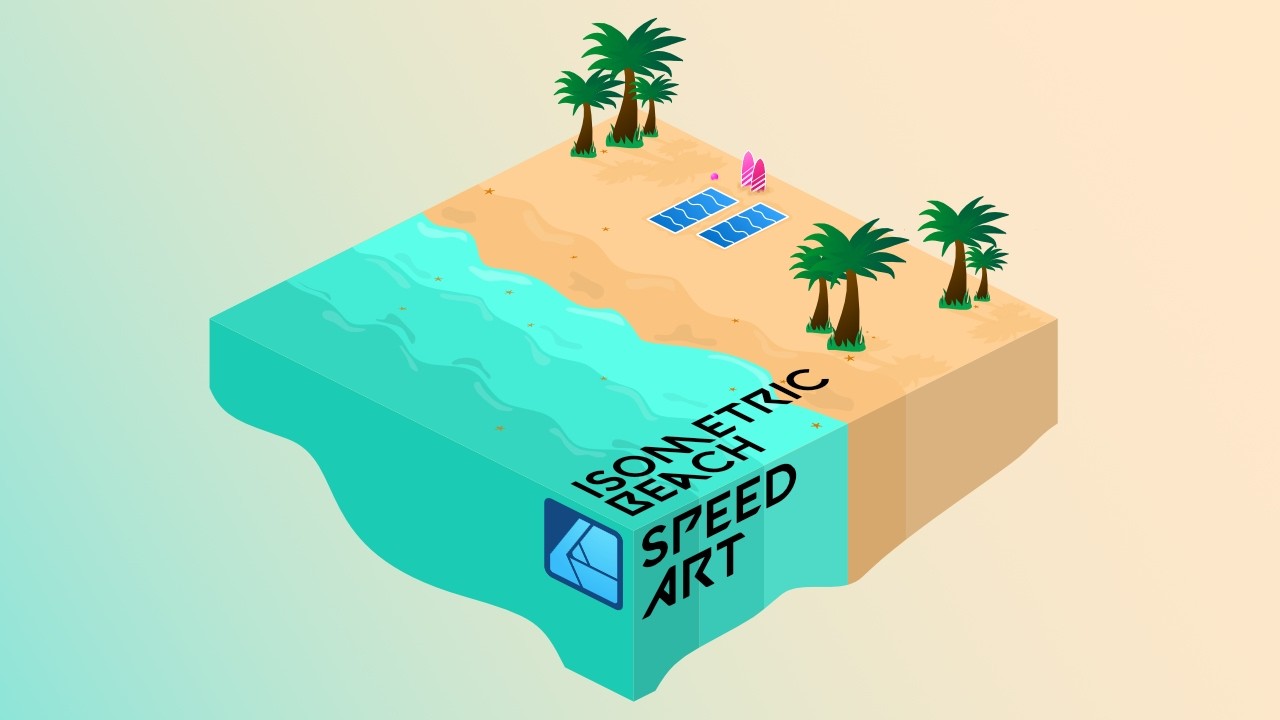 Isometric Beach | Speed Art | Affinity Designer v2.5
