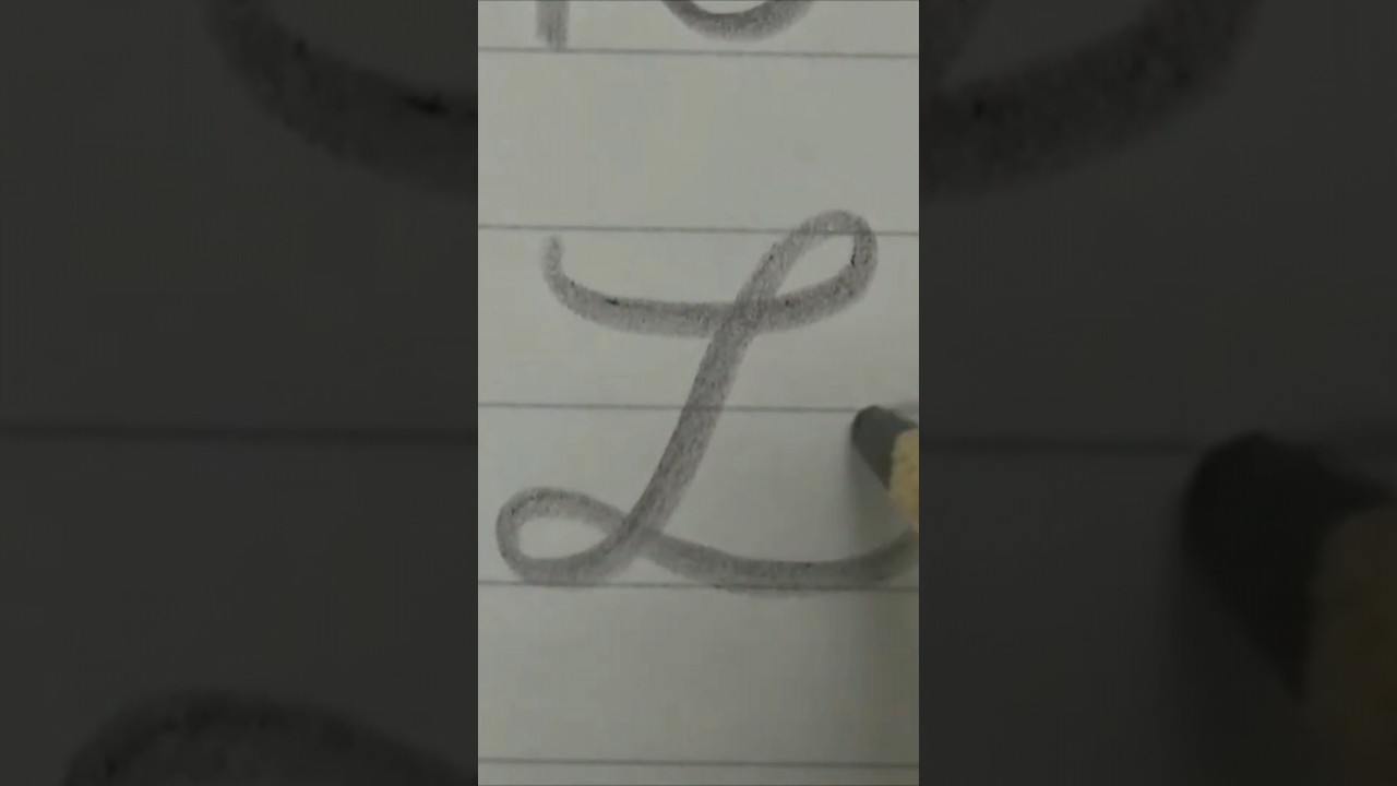 Letra L cursiva. #lettering #letras #alphabet #arte #tutorial #educacion #educaci&oacute;n #escuela