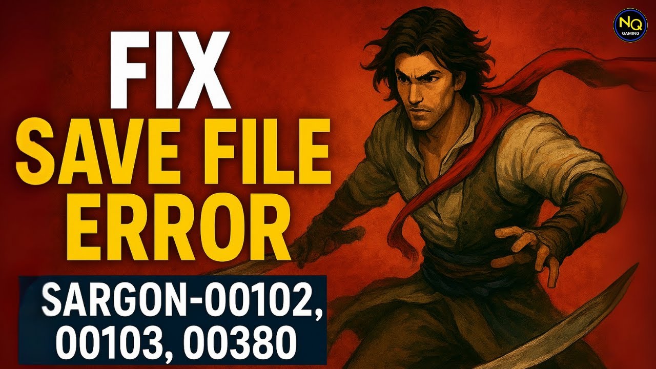 Fix The Rogue Prince of Persia Save File Error | SARGON-00102, 00103, 00380 Solution