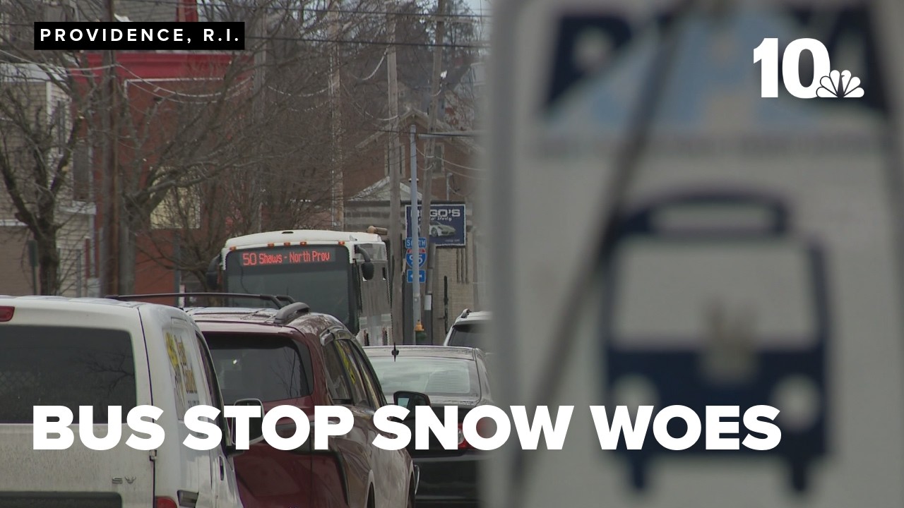 Bus stops in Providence still covered in snow weeks after storms