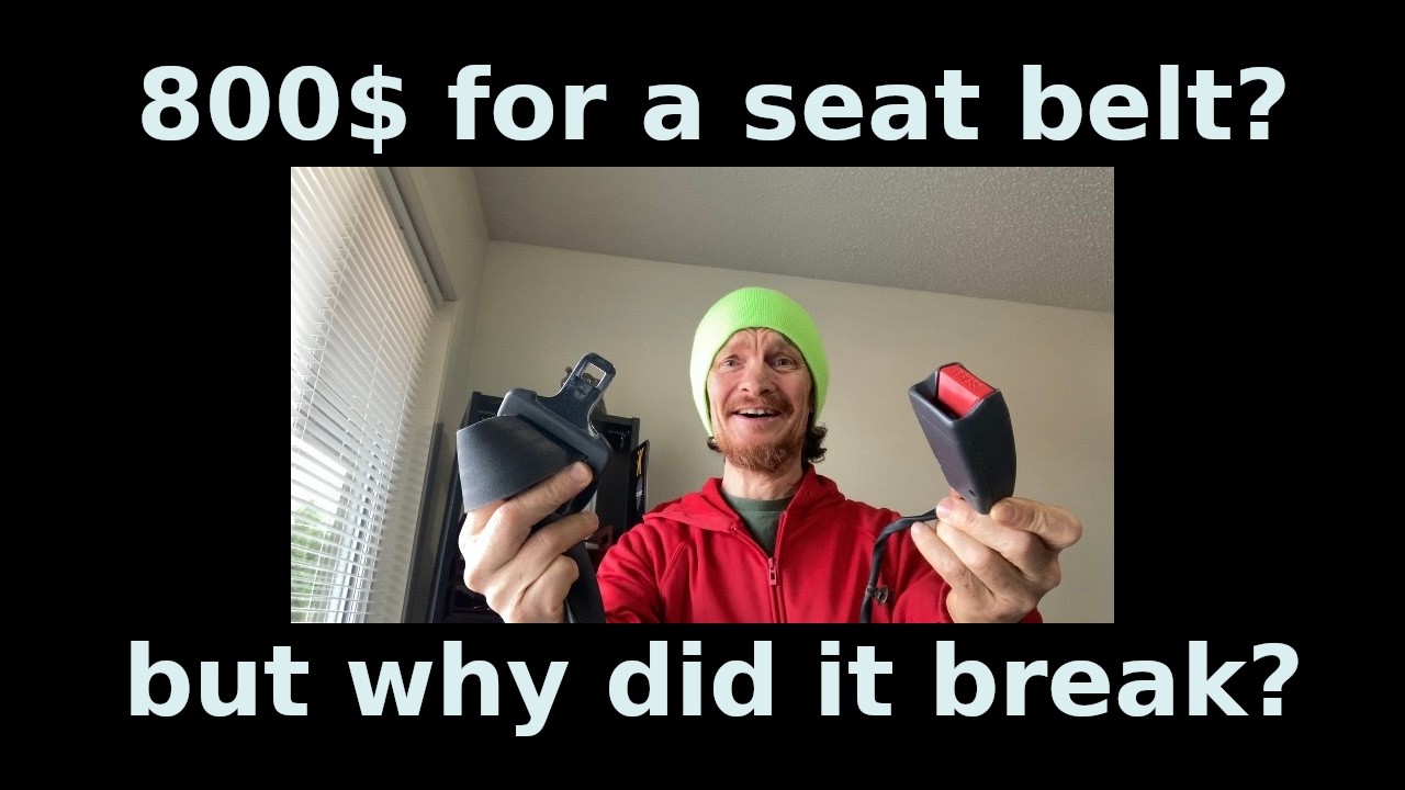 Honda CRV 1998 seat belt retractor and buckle replacement tips and how it broke.