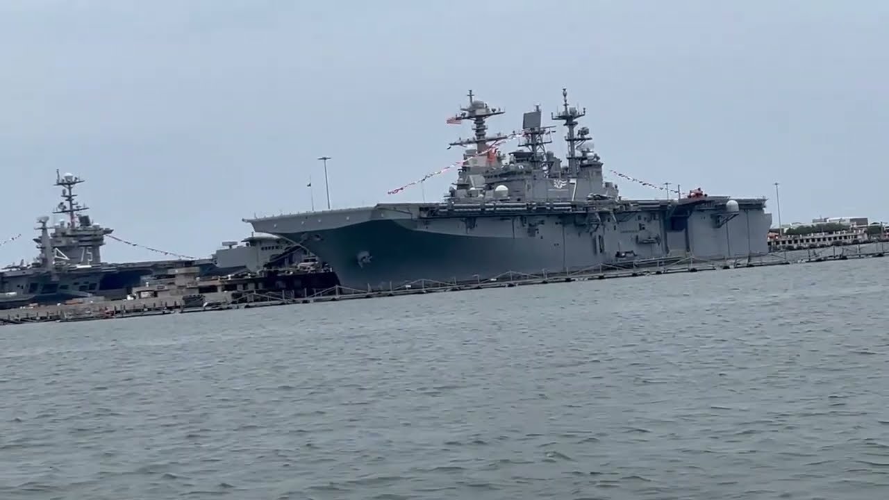 Drama on the Great Loop through Hampton Roads.  Submarine and Storms #greatloop #norfolkva #navy