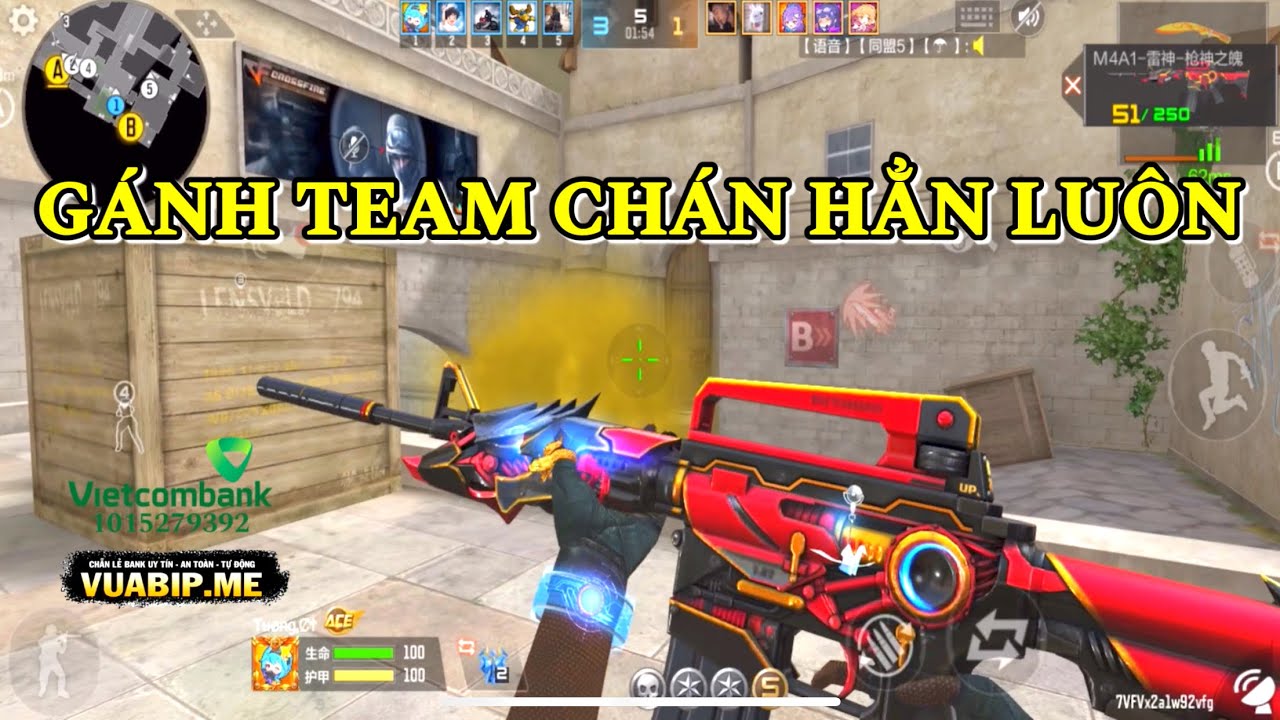 CF Mobile | M4A1-TRANSFORMER Gánh Quả Team Tật Nguyền Chán Hẳn Luôn Haha | Tường CT