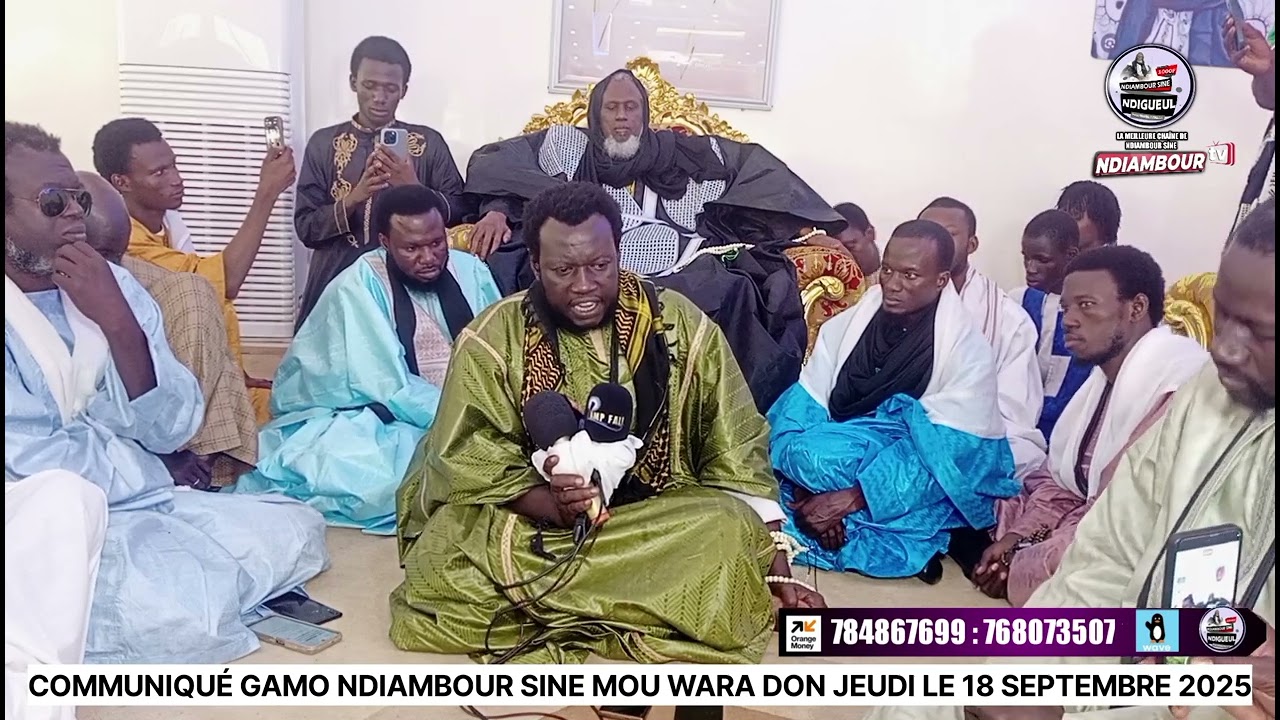 APEL COMMUNIQUÉ GAMO NDIAMBOUR SINE JEUDI LE 18 SEPTEMBRE 2025 A NDIAMBOUR SINE S BI WONATHI GNEUP