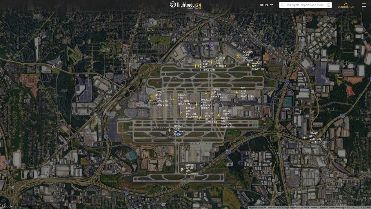 Atlanta KATL Flightradar24 Livestream with Live Air Traffic Control 1/02/2026