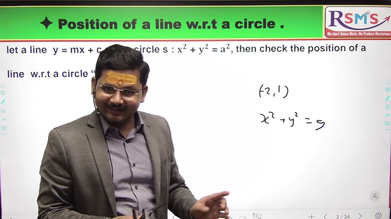Theory of Position of a point, line and circles l    By - Rajesh saxena sir 