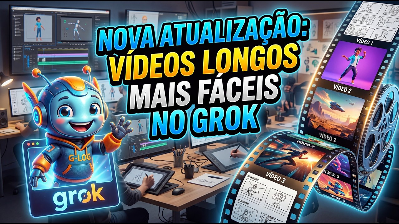 CRIE VÍDEOS LONGOS COM O GROK NESSA NOVA ATUALIZAÇÃO