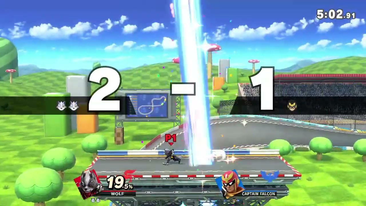 Wolf(me) vs Captain Falcon(online player) #gaming #nintendoswitch #smashultimate #explore
