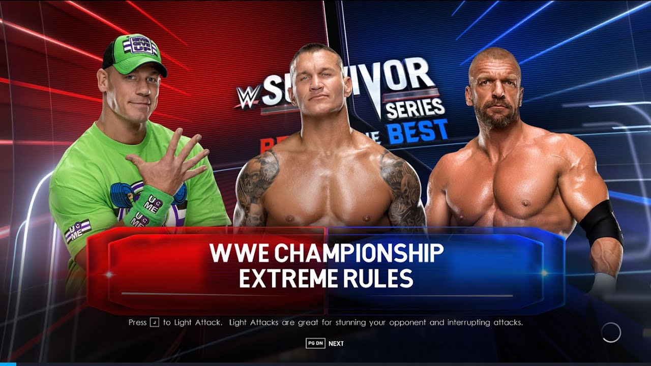 WWE 2K22-Full Match: John Cena🆚 Triple H 🆚 Randy Ortan - WWE Championship Match Gameplay!!!