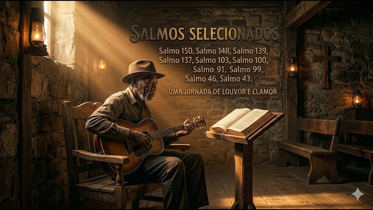 Salmos em Blues | Da Lamentação à Glória (Salmo 150, 148, 139, 137, 103, 100, 91, 99, 46, 43) | IA
