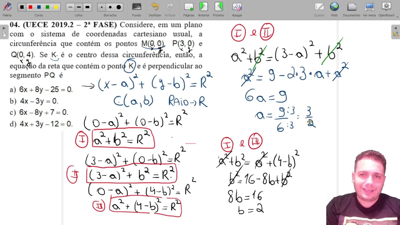 (UECE 2019.2 – 2ª FASE) Considere, em um plano com o sistema de coordenadas cartesiano usual,