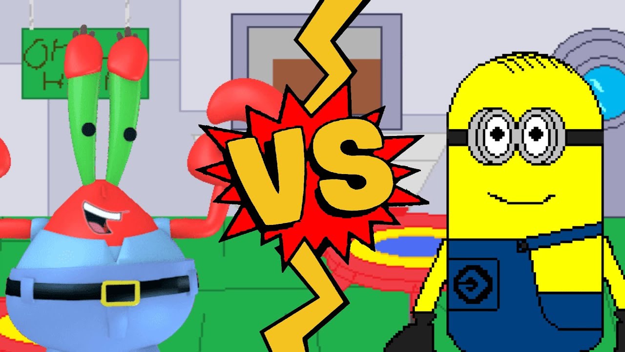 M.U.G.E.N. Battles | Mr.Krabs vs Dave The Minion | SpongeBob SquarePants vs Minions