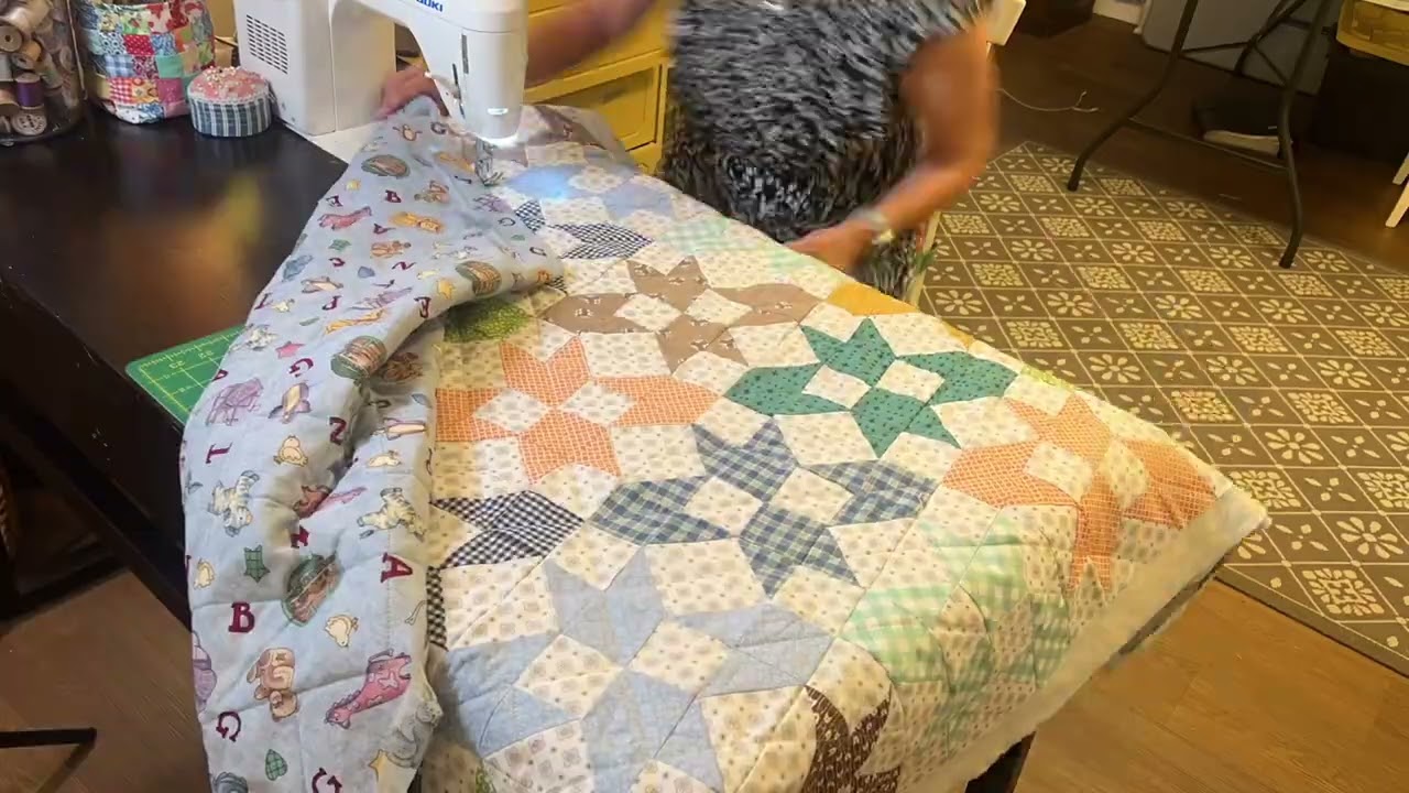 Baby Quilt complete | Baby Bows quilt block
