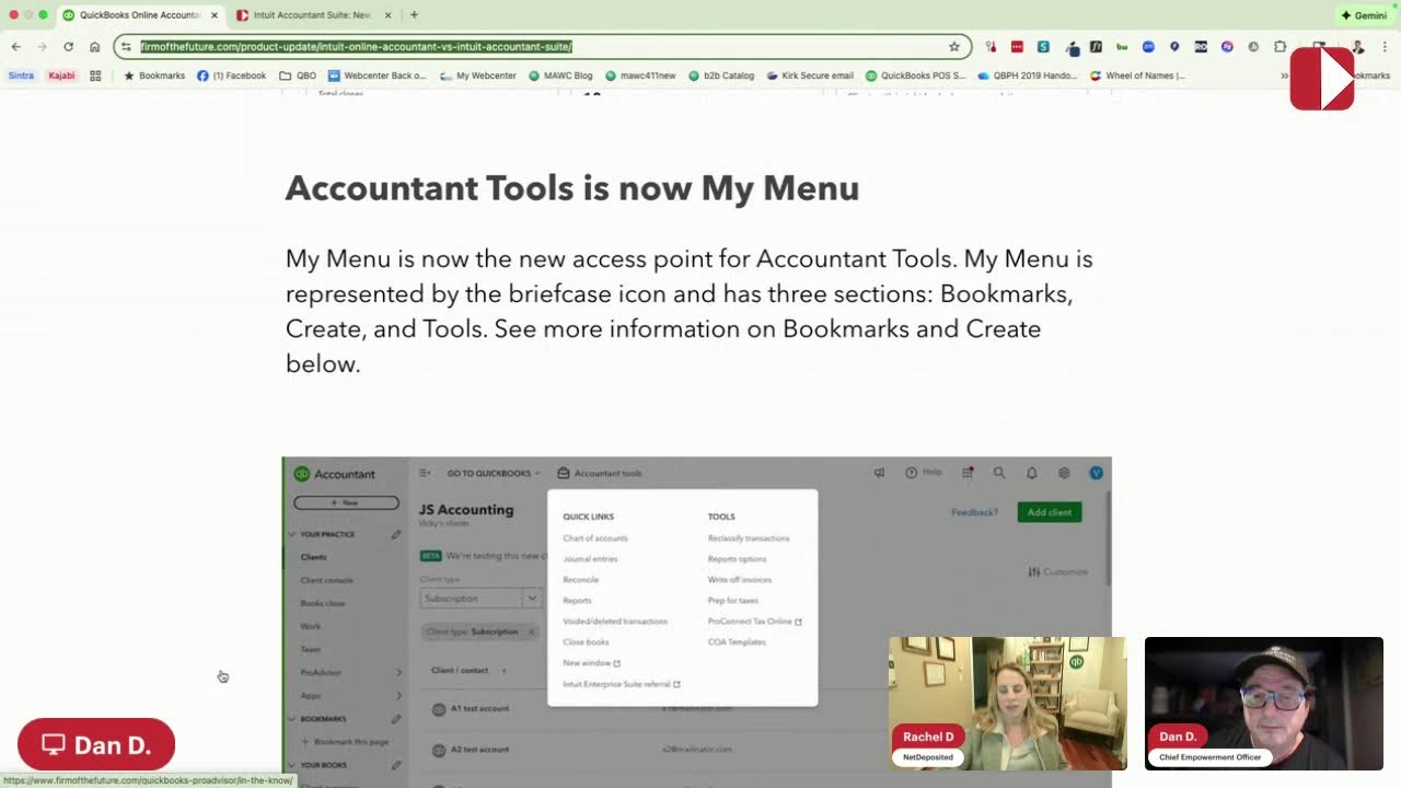 Intuit Accountant Suite is the New QBOA: Pt. 1 - Overview