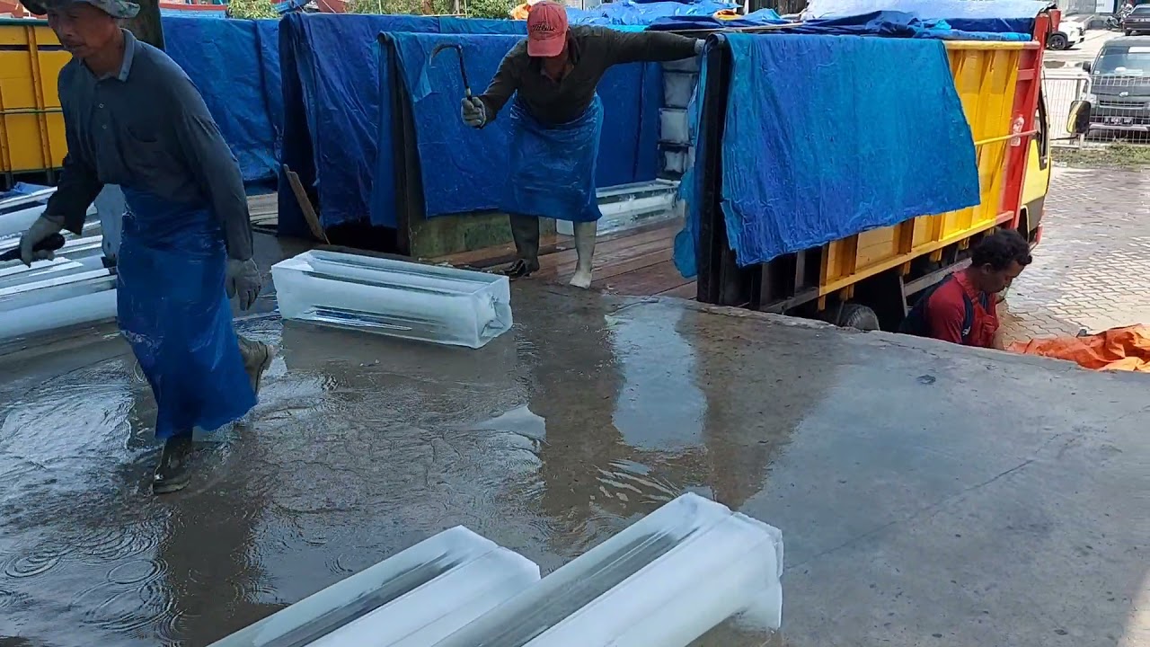 Proses Produksi Es Balok 50 Kg.