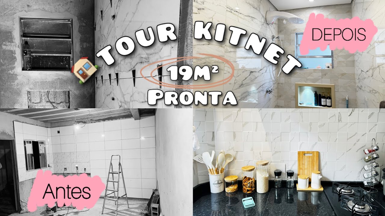 TOUR COMPLETO ANTES & DEPOIS KITNET 🏠| Morando sozinha 💖