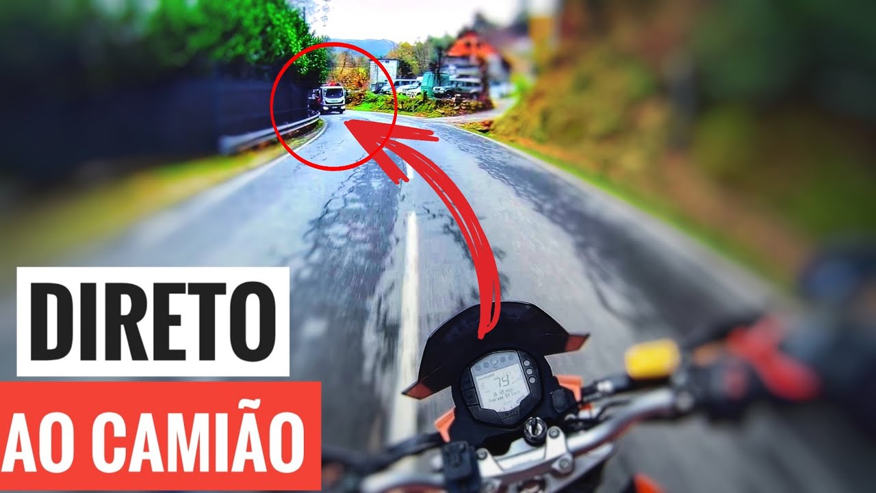 😲Olha o CAMIÃO❗️Curvas para a esquerda❓CUIDADO❗️Segurança e Prevenção Rodoviária Dicas de Condução🏍