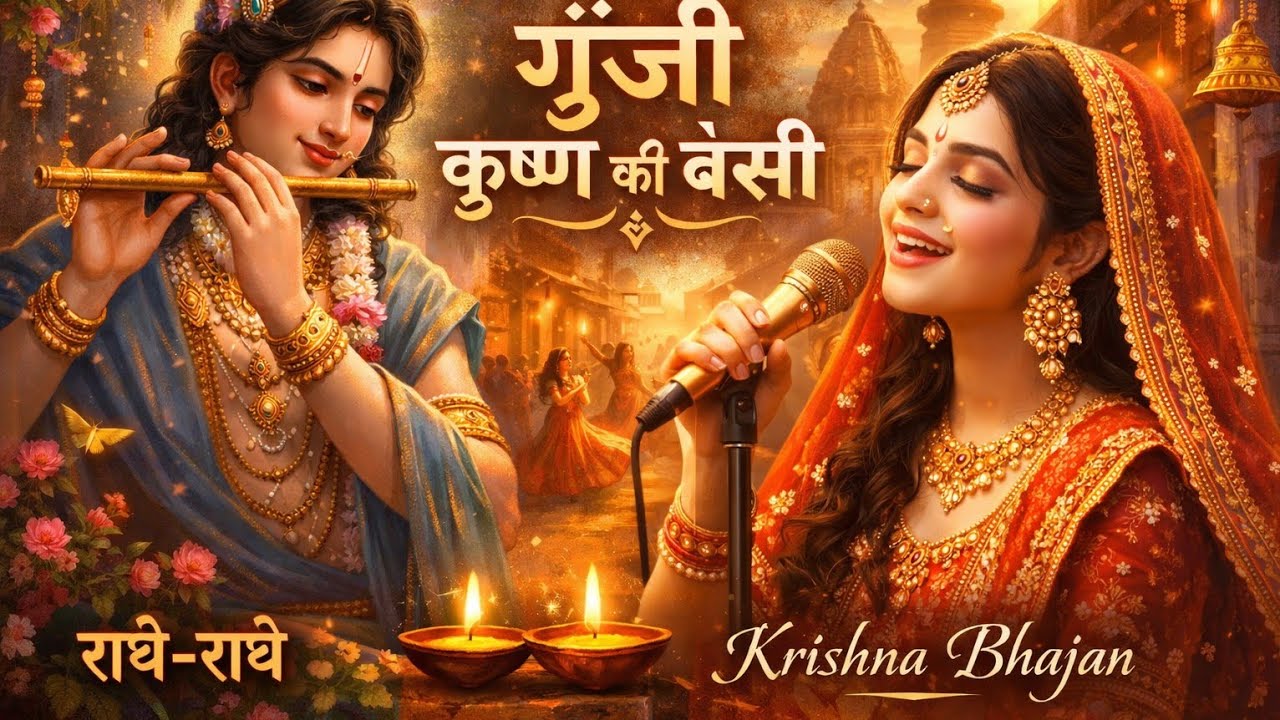 वृंदावन की गलियों में गूँजी कृष्ण की बाँसुरी | Soulful Krishna BhajanVrindavan Devotional song 